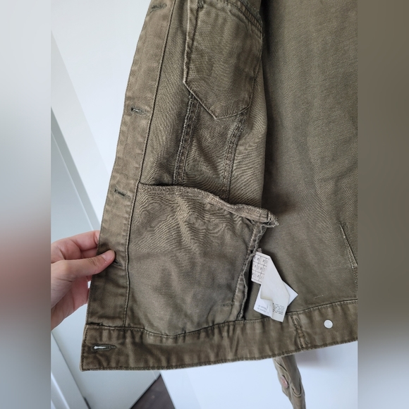Olive green Demin jacket, size 4 - Picture 3 of 5